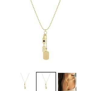 Gold Tone Dangling Magen David Charm Pendant Necklace - Women's Jewelry